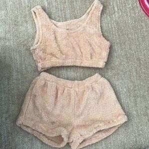 Fuzzy Peach Lounge Set